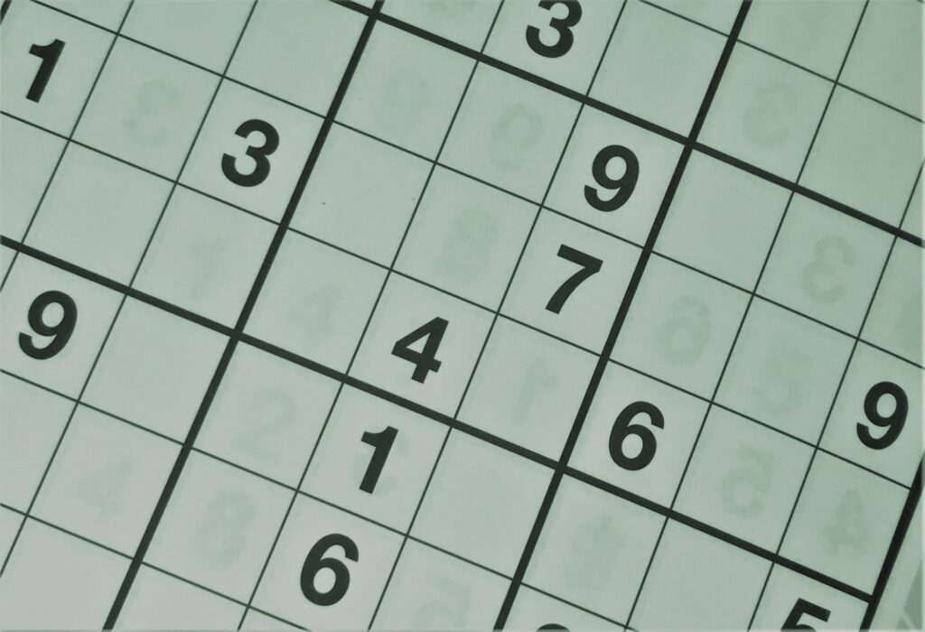 Sudoku-Kästchen, die noch nicht ausgefüllt sind.